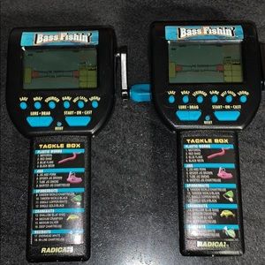 Handheld bass fishing game
